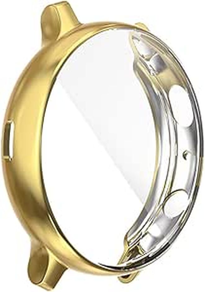 Electroplated Golden Scratch Resistant TPU Watch Case For Active Easy Installation Protective Cover - Image 1