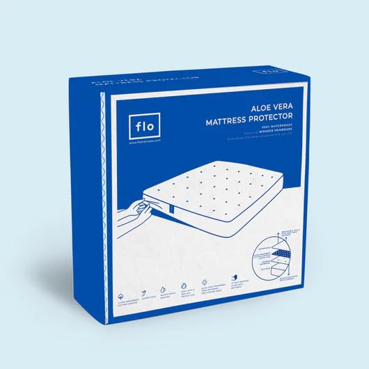 Flo Cotton Waterproof & Washable Aloe Vera Gel Infused Microfiber Mattress Protector (Light Brown, Single, 78X36) - Image 4