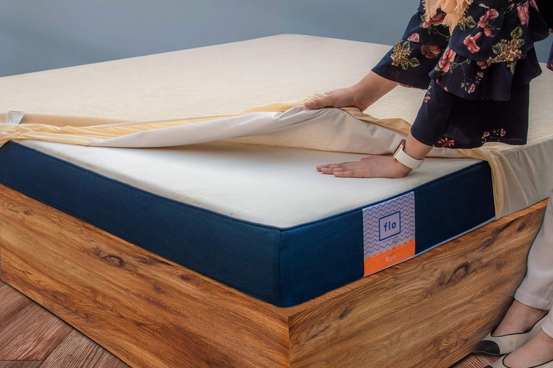 Flo Cotton Waterproof & Washable Aloe Vera Gel Infused Microfiber Mattress Protector (Light Brown, Single, 78X36) - Image 2