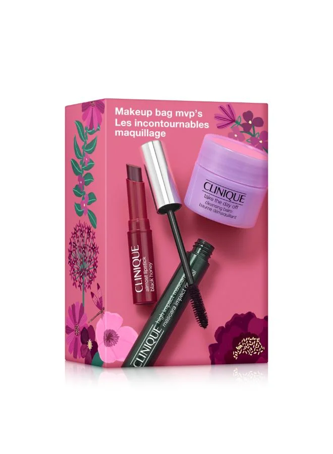 كلينيك مجموعة مكياج مع حقيبة