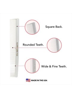 Allegro Combs 420 Hair combs Barber Comb Comb Set Hair Cutting Combs Pocket Comb Combs for Hair Stylist Styling Comb Black Red and white Combs 6 pk.  - Image 2