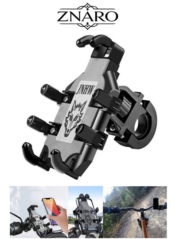 ZNARO Motorcycle & Bike Phone Holder, Phone Holder with Shock Absorber for Handlebar up to 33mm, for iPhone, Samsung, Xiaomi, Huawei, Honor and More 4.7 inch-7.2 inch Phones - Image 1