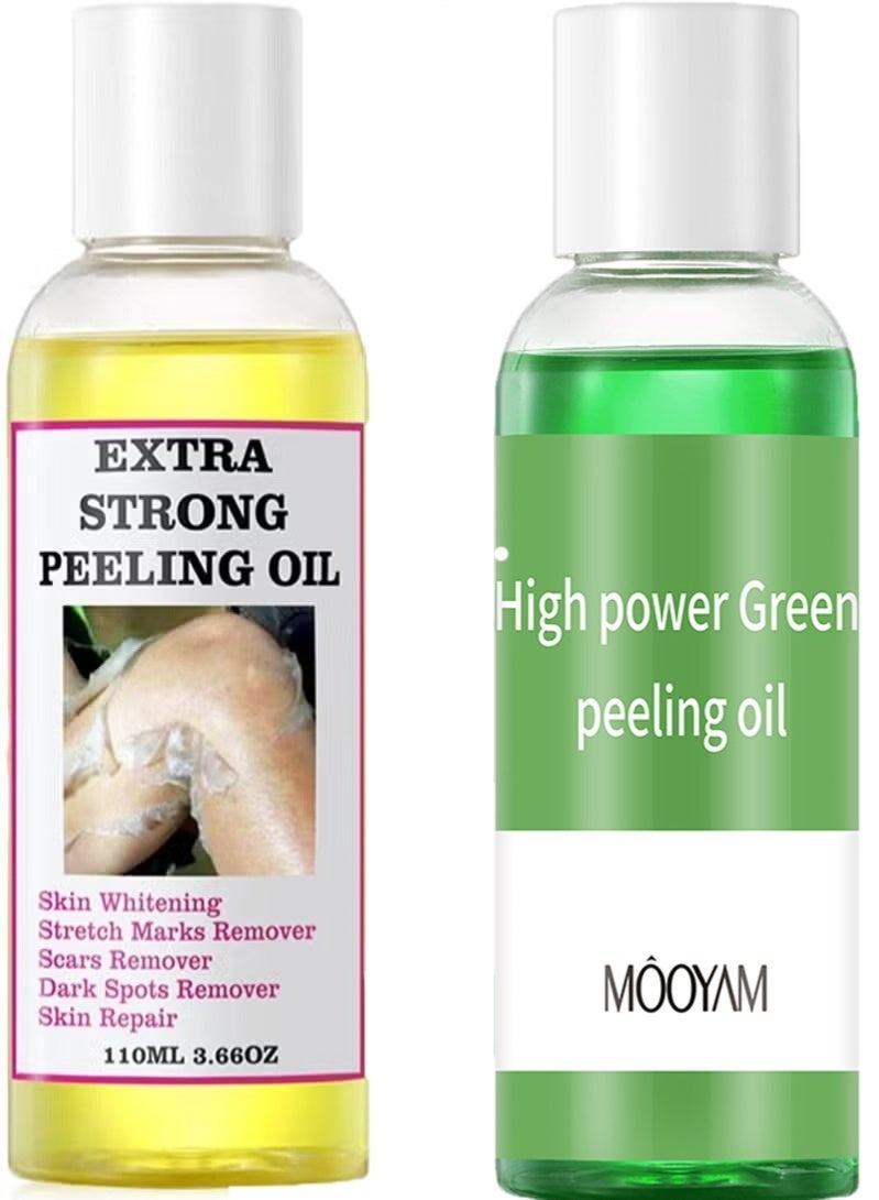 موويام زيت تقشير قوي لإزالة الجلد الميت مرطب للبشرة زبدة مرطبة لتقشير البشرة حل تقشير لتفتيح البشرة الباهتة وتوحيد لون البشرة (أصفر + أخضر) - Image 1