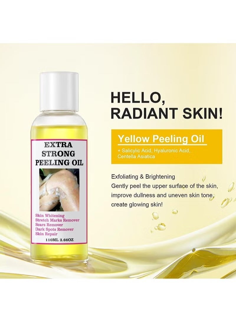 موويام زيت تقشير قوي لإزالة الجلد الميت مرطب للبشرة زبدة مرطبة لتقشير البشرة حل تقشير لتفتيح البشرة الباهتة وتوحيد لون البشرة (أصفر + أخضر) - Image 3