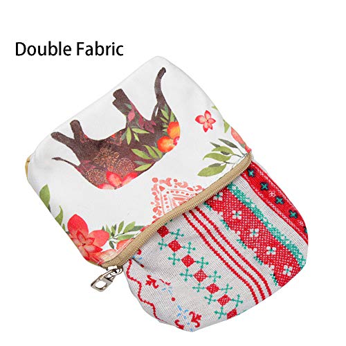 ARRIZO Women and Girls Cute Fashion Coin Purse Wallet Bag Change Pouch Key Holder (Flower Elephant) - Image 4
