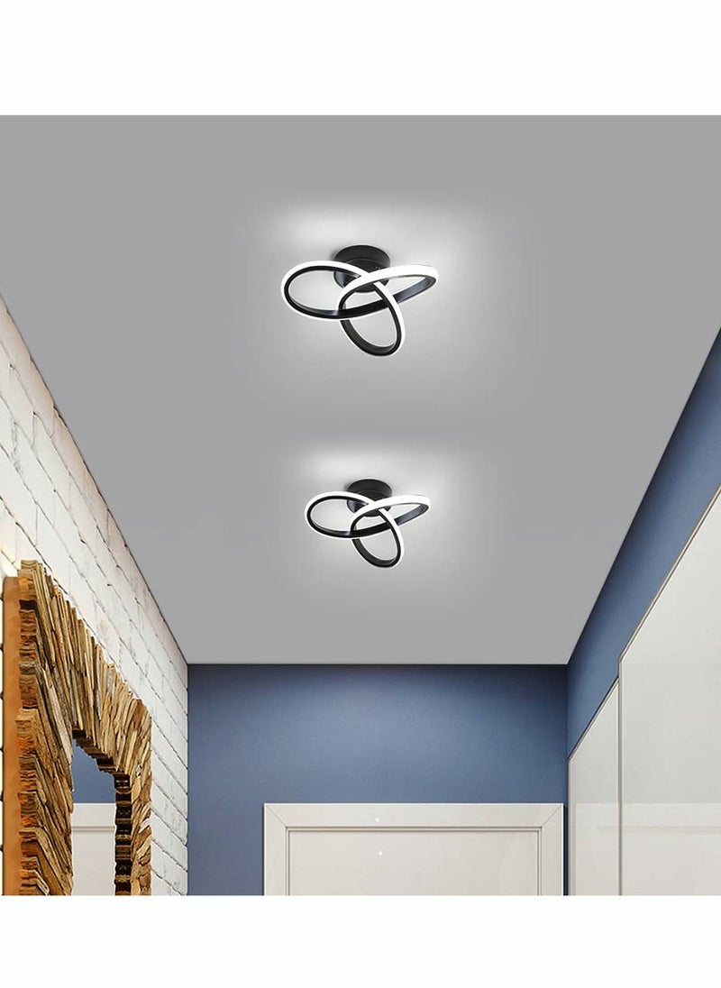 MIXDE Modern LED Ceiling Light 22W Spiral Design Ceiling Lighting Fixtures 6000K Cool White Light Ceiling Lamps for Corridor Aisle Hallway Balcony Bedrooms Kitchen Office  - Image 5