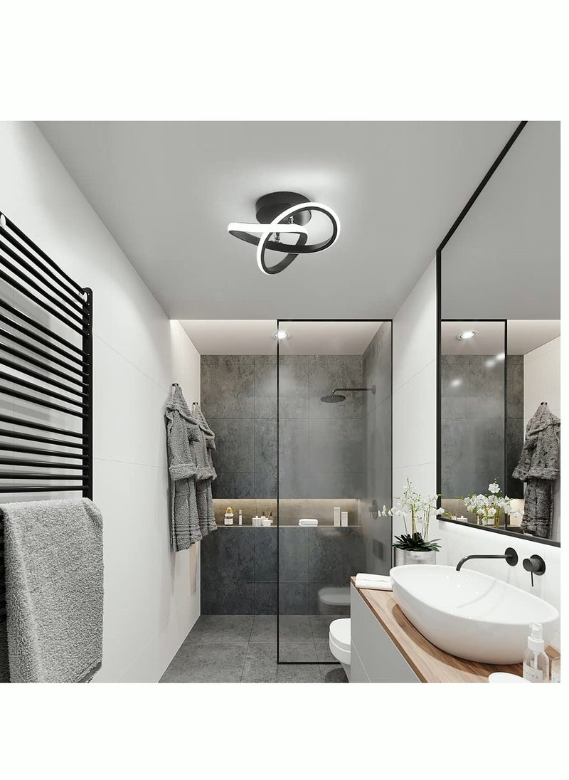 MIXDE Modern LED Ceiling Light 22W Spiral Design Ceiling Lighting Fixtures 6000K Cool White Light Ceiling Lamps for Corridor Aisle Hallway Balcony Bedrooms Kitchen Office  - Image 4
