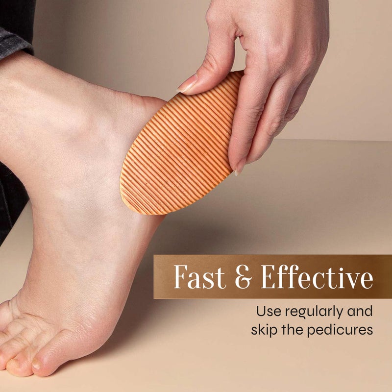 FACON FacÃ³n Pumice Stone for Feet Callus Remover - Terra-Cotta Foot Scrubber with 2 Sides, 100% Pure Natural Foot Pumice Stone, Pedicure Pumice Stone Scrubber, Foot Exfoliator, Removes Calluses & Dead Skin - Image 5