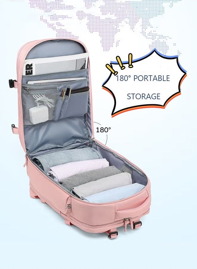 كان واي حقيبة ظهر سفر للرجال والنساء تعتبر حقيبة يمكن اصطحابها في الطائرة مع منفذ USB للشحن وجزء مستقل للأحذية تصلح للسفر والجامعة تستخدم كحقيبة يومية عارضة لرحلات النهاية الأسبوع والأعمال ورحلات التسلق - Image 3