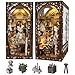 CCCDF DIY Book Nook Kit 3D Wooden Puzzle for Adults Teens DIY Miniature Dollhouse Booknook Kit Bookend Bookshelf Insert Decor with LED Light Berninis Sculpture Workshop - Image 2