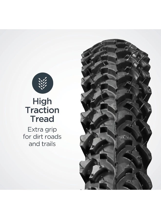 Schwinn Replacement Bike Tire, 24" x 1.95" Mountain Bike Tire, Wide & Blocky Knobs, Puncture Guard, Fits Internal Rim Widths 19mm-29mm, PSI Range 35 to 65 - Image 2