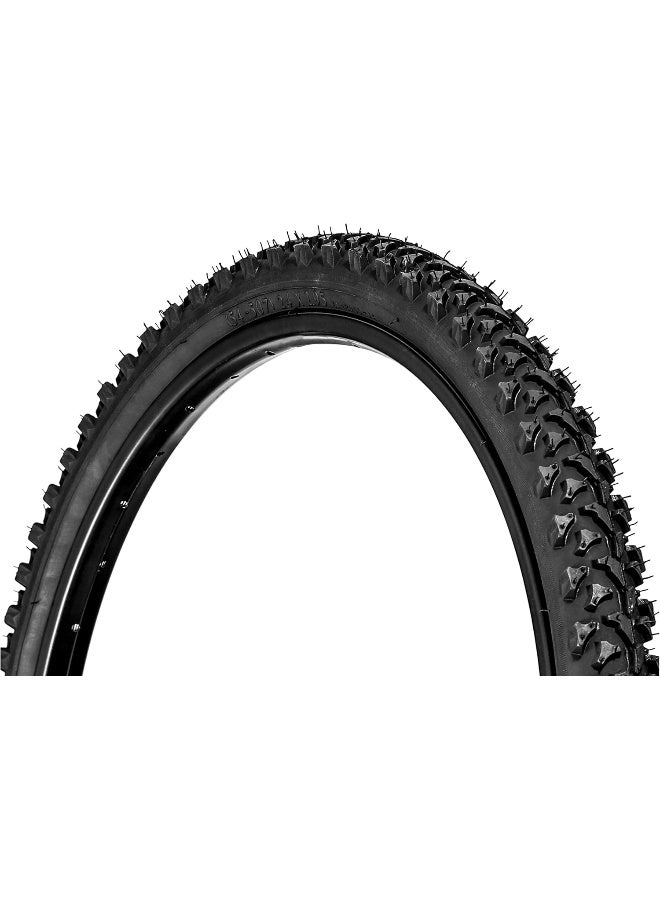 Schwinn Replacement Bike Tire, 24" x 1.95" Mountain Bike Tire, Wide & Blocky Knobs, Puncture Guard, Fits Internal Rim Widths 19mm-29mm, PSI Range 35 to 65 - Image 1