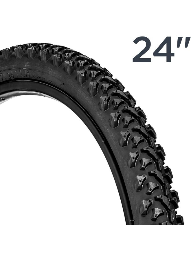 Schwinn Replacement Bike Tire, 24" x 1.95" Mountain Bike Tire, Wide & Blocky Knobs, Puncture Guard, Fits Internal Rim Widths 19mm-29mm, PSI Range 35 to 65 - Image 5