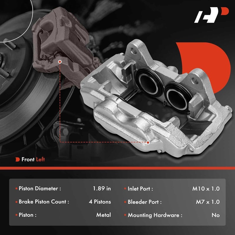 A-Premium Disc Brake Caliper Assembly for Toyota 4Runner & Lexus GX460 (2010-2015) - Front Left Driver Side - Image 2
