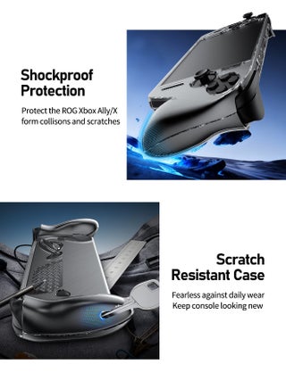 غطاء حماية شفاف كريستالي متوافق مع ROG XB X / ROG XB (2025)، مقاوم للصدمات والخدوش، فتحات دقيقة، 29.2 × 12.6 سم - view 3
