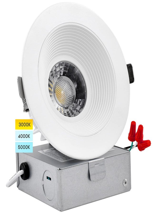 LUXRITE إضاءة لوكسرايت LED غائرة مقاس 4 بوصات مع صندوق توصيل، 15 واط، 1200 لومن، 3 خيارات ألوان من 3000 كلفن إلى 5000 كلفن، إضاءة LED غائرة، بقعة ضوء ضيقة بزاوية 36 درجة، قابلة للتعتيم، مؤشر تجسيد اللون 90، معتمدة من IC، مقاومة للرطوبة - Image 1