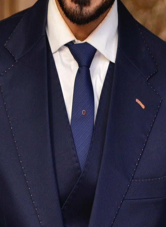 HAWSON Tie Pins Tie Tacks for Men,Crystal Tie Pin with Chain,Wedding Business Accessories. - Image 3