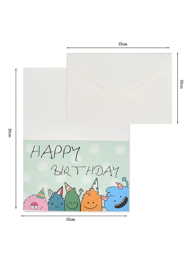 Premify Birthday Cards Multipack of 36 Set Includes 36 Mixed Happy Birthday Card Designs With 36 Envelopes And 36 Stickers, Single Fold Blank Inside 4in x 6in - Image 2