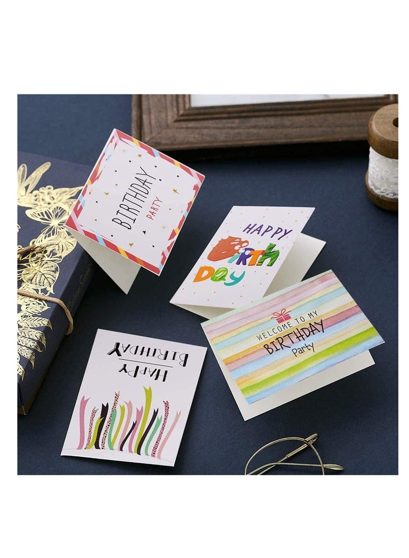 Premify Birthday Cards Multipack of 36 Set Includes 36 Mixed Happy Birthday Card Designs With 36 Envelopes And 36 Stickers, Single Fold Blank Inside 4in x 6in - Image 4