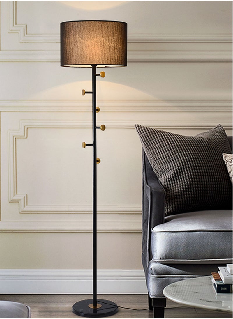 Glanfen - Two In One LED Coat Rack Floor Lamp Modern Cloak Stand Vertical Standing Lamp Bedside Sofa Side Standing Light Three Color Dimming - Image 1