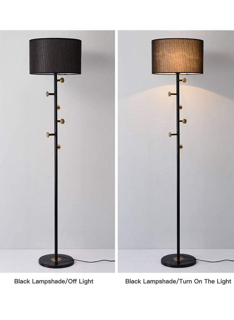 Glanfen - Two In One LED Coat Rack Floor Lamp Modern Cloak Stand Vertical Standing Lamp Bedside Sofa Side Standing Light Three Color Dimming - Image 1