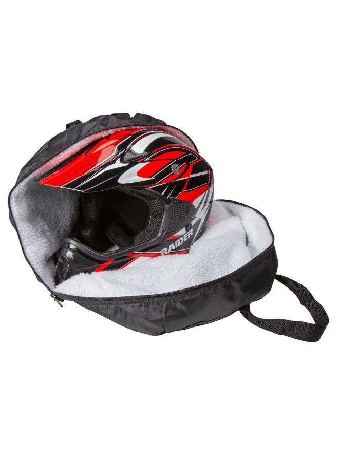 Raider BCS-8B Deluxe Black Nylon Durable Motorcycle MX Helmet Bag Medium - Image 2