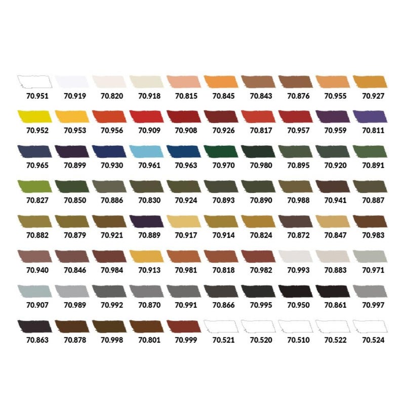 Vallejo - Basic Case | Model Color Range | Modeling Acrylic Paints | 80 Bottles x 18 ml (0.60 fl.oz.) - Image 3