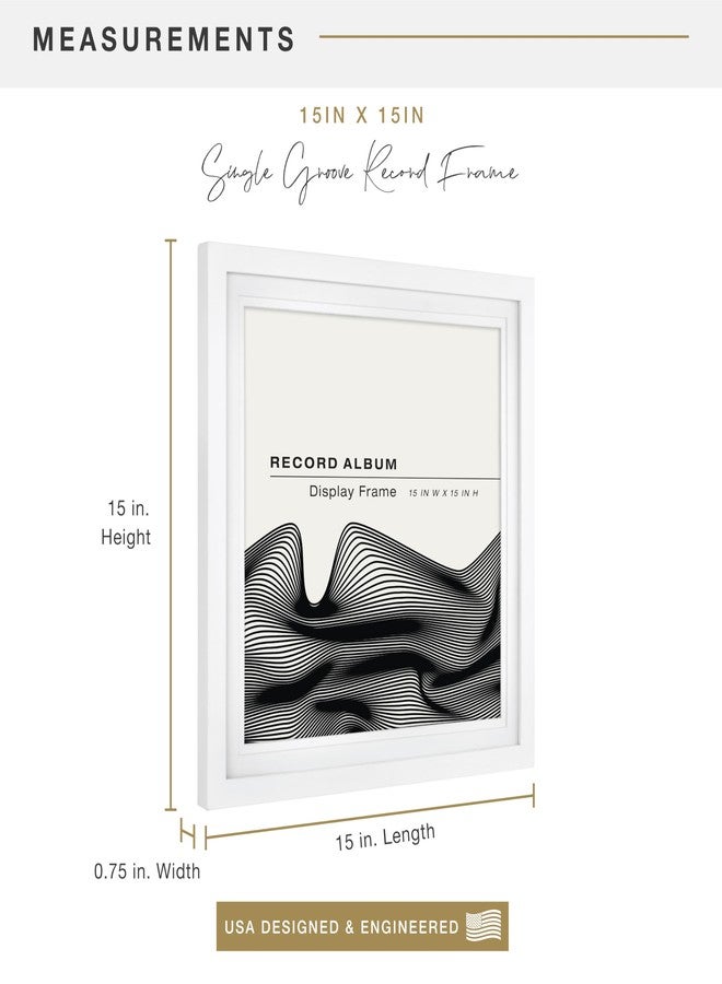 MCS Single Matte Record Album Frame, 15x15 Record Frame, White Frame to Display One LP Vinyl Record Jacket (1-Pack) - Image 3