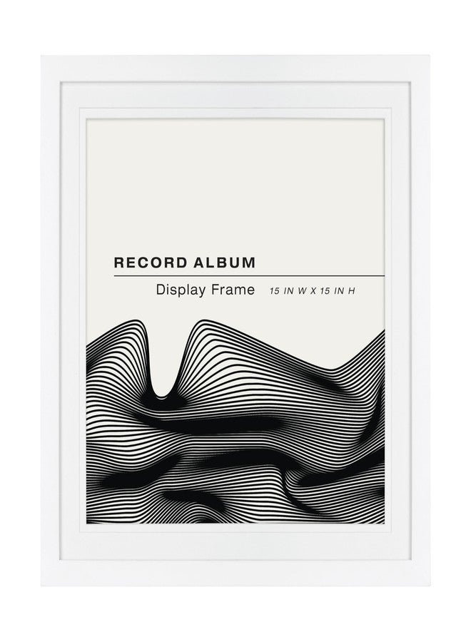 MCS Single Matte Record Album Frame, 15x15 Record Frame, White Frame to Display One LP Vinyl Record Jacket (1-Pack) - Image 1
