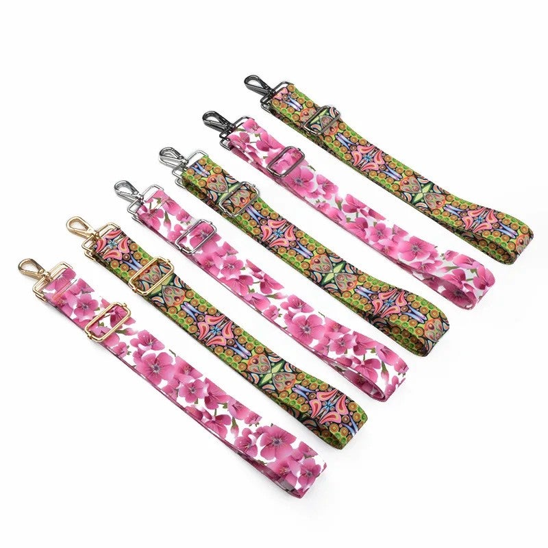 Bluejw Hot Selling Adjustable Wide Replacement Shoulder Strap with Flower Pattern – Compatible Crossbody Handbag Purse Belt Webbing, Easy to Replace Watch Strap Style - Image 5