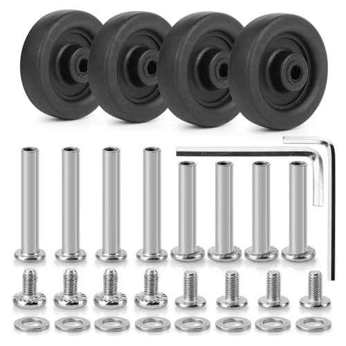 Zoofen 4 Pcs Luggage Wheels Replacement 50x14mm Suitcase Replacement Wheels Wear-Resistant Repair Casters for Luggage(ZPF01) - Image 1