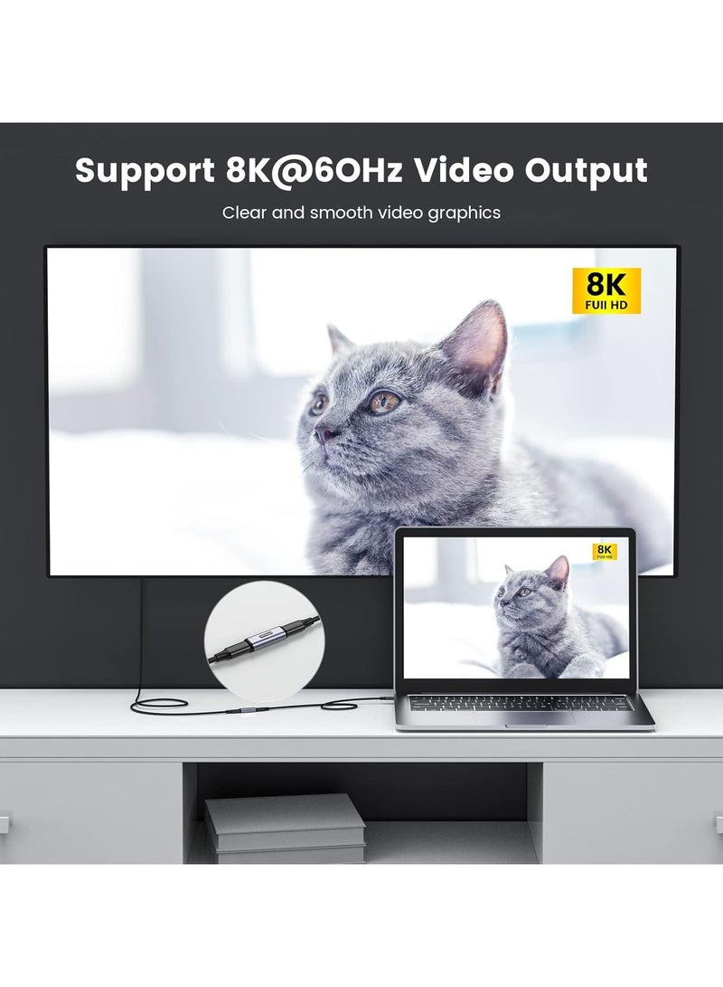 erorex 2PCS USB C Coupler, USB C Female to Female Adapter usbc to USB C, Adapter Supports 40 Gbps PD 100W 8K 60Hz, Compatible for Thunderbolt 4, USB C Coupler Type C Extension Connector for USB-C Devices - Image 2