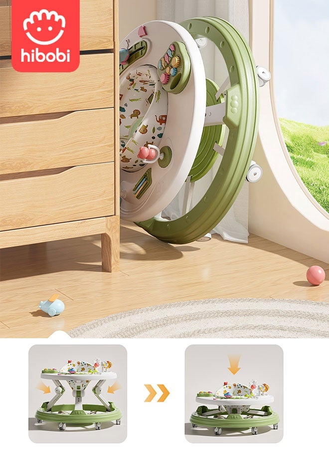 hibobi 3-in-1 Baby Walker with Music Toys, Foldable & Anti-Rollover, Adjustable Height Activity Walker & Table, Suitable for 6–36 Months - Image 5
