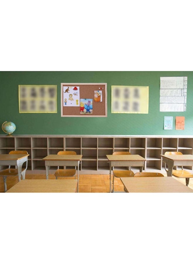Cork Bulletin Board with Wooden Frame Wall Mounted Pin Board Notice Board Memo Board for Home Office School - Image 3