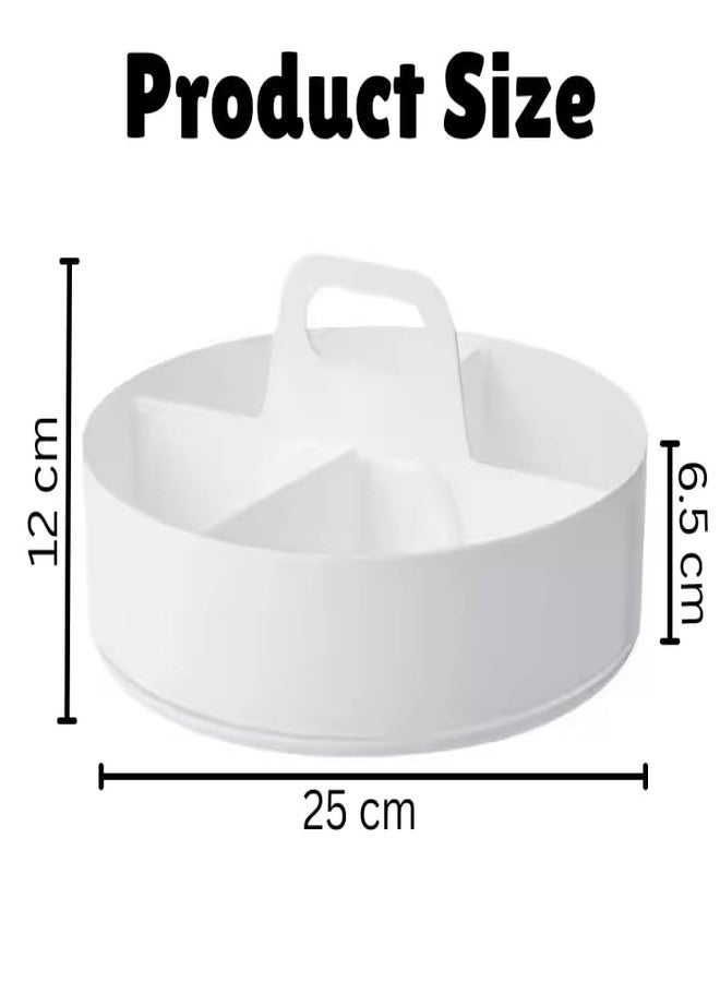 Vroxy 360° Rotating Storage Rack with Handle – Turntable Organizer for Kitchen, Pantry, Cabinet, Bathroom, Makeup, Spices & More – Non-Slip Lazy Susan for Easy Access & Organization(1Pcs) - Image 2