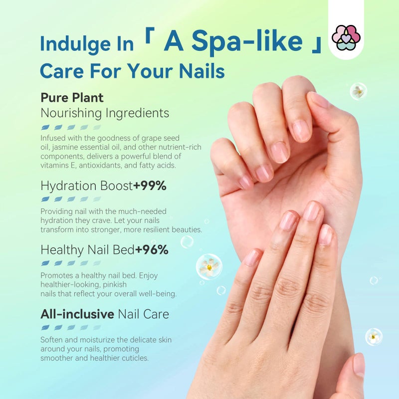 SAVILAND Cuticle Oil Triple Essential: 50ml Vitamin E & C Jasmine Gentian Grapeseed Nail Growth Oil Ultra Repair Nourish Soothe Cuticle Oil For Nails Plant-based Strengthener For Weak Nail - Image 5