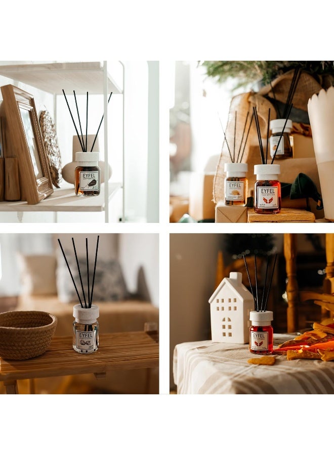 آيفيل EYFEL Reed Diffusers للمنزل - مجموعة ناشرات قصب الكرز 4.01 أونصة سائلة - Image 2