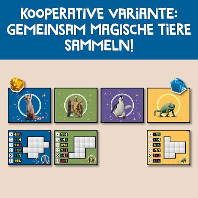 KOSMOS 684501 Ubongo The School of Magic Animals Action Packed Game from 8 Years to Film Board Game for 14 People Board Game - Image 5