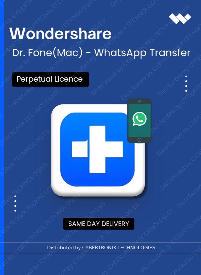 Wondershare Dr.Fone (ماك) - نقل واتساب | ترخيص دائم | ترخيص رقمي | توصيل في نفس اليوم