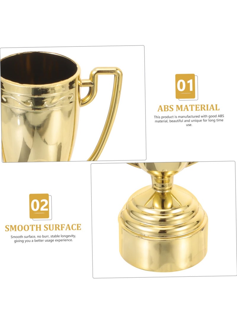Excefore Small Trophy Soccer Toys, 6 Pcs Winner Trophies Kids Trophies Basketball Trophy Athletic Trophy Kids Trophy Decor Cake Toy Mini Kids Rewards Trophy Miniature Trophy Model (Sliver + Gold) - Image 3