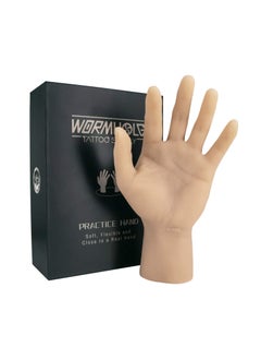 ITATOO ITATOO Silicone Tattoo Practice Hand Fake Tattoo Hand Dummy Fake Tattoo Skin for Tattoo Artists and Beginners (Left Hand with Short Arm) 