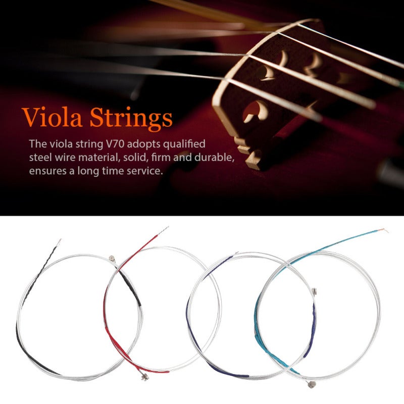 Viola String Set: 4 Nickel Chromium Strings - Reinforced Durable Design, Soft Sweet Resonance for Professional Viola Players - Image 4