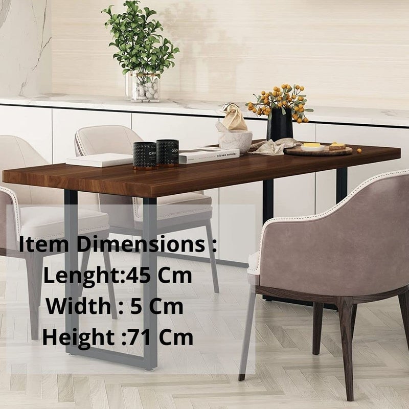 HIRVALL HIRVALL Metal Table Legs Square Tube Table LegsHeavy Duty Desk Legs Dining Table Legs Industrial Furniture LegsModern Coffee Table LegsSet of 2 28 Height 18 Wide  - Image 5