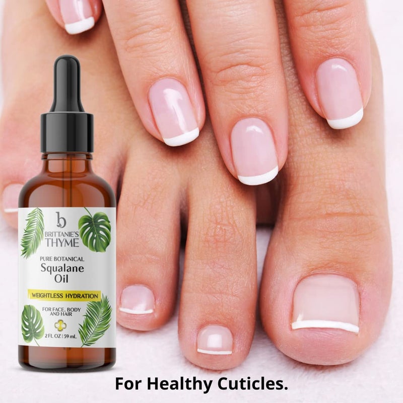 Brittanie's Thyme Brittanieâ€™s Beauty 100% Pure Squalane Oil for Hair, Skin & Nails â€“ Lightweight Hydration for Radiant Glow, Smooth Skin & Silky Hair | Clean, Vegan, Non-Greasy Formula, 2oz - Image 5