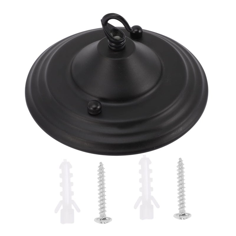 Black Ceiling Mount Canopy Base Plate for Pendant Light Chandelier Easy Install Fixture Accessory - Image 2