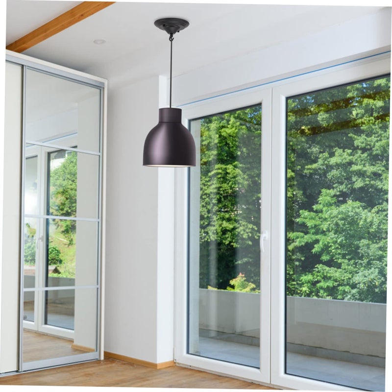 Black Ceiling Mount Canopy Base Plate for Pendant Light Chandelier Easy Install Fixture Accessory - Image 3