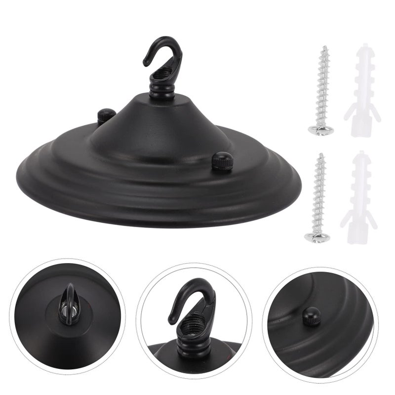 Black Ceiling Mount Canopy Base Plate for Pendant Light Chandelier Easy Install Fixture Accessory - Image 4