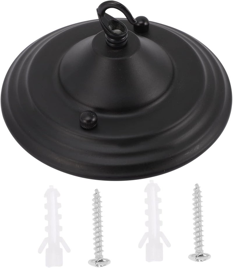 Black Ceiling Mount Canopy Base Plate for Pendant Light Chandelier Easy Install Fixture Accessory - Image 1