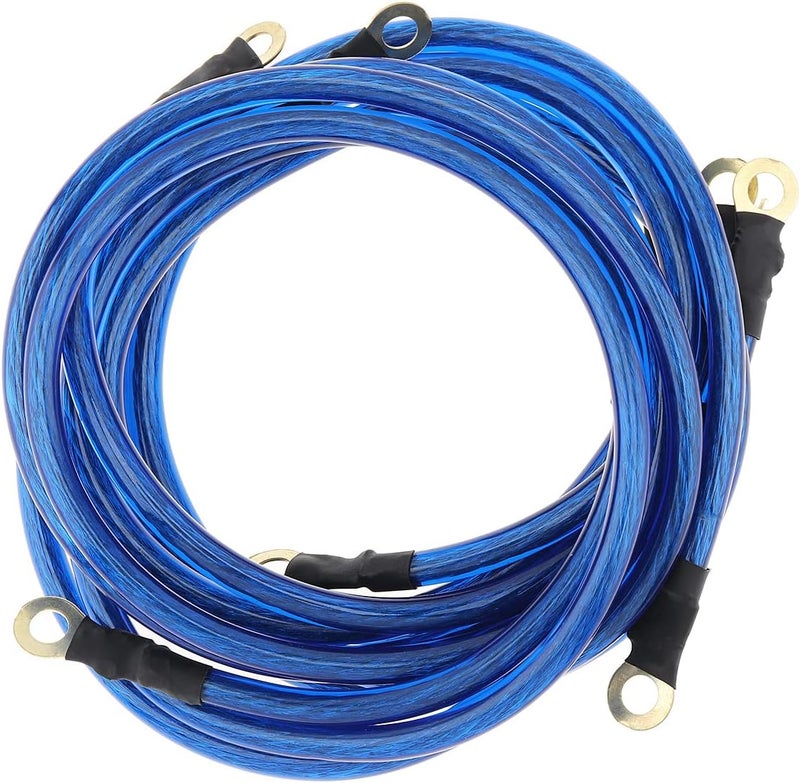 DriSentri 5 Point Car Universal Earth Ground Cables Grounding Wire System Kit - Blue - Image 1