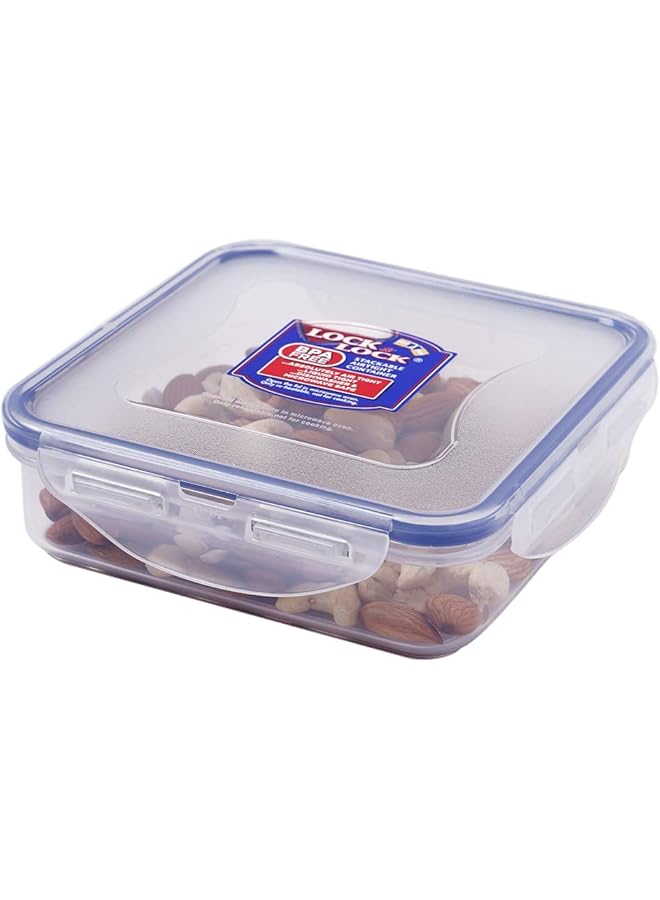 لوك اند لوك علبة طعام بلاستيكية مربعة، سعة 600 مل - Image 2